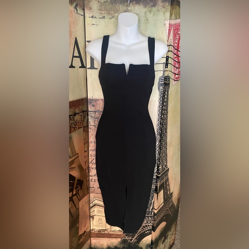 Emprada Black Midi Dress, Size Small